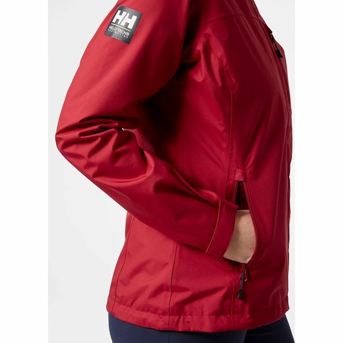 Women's Helly Hansen W Crew Casual Jackets Red | 095-FYNADM