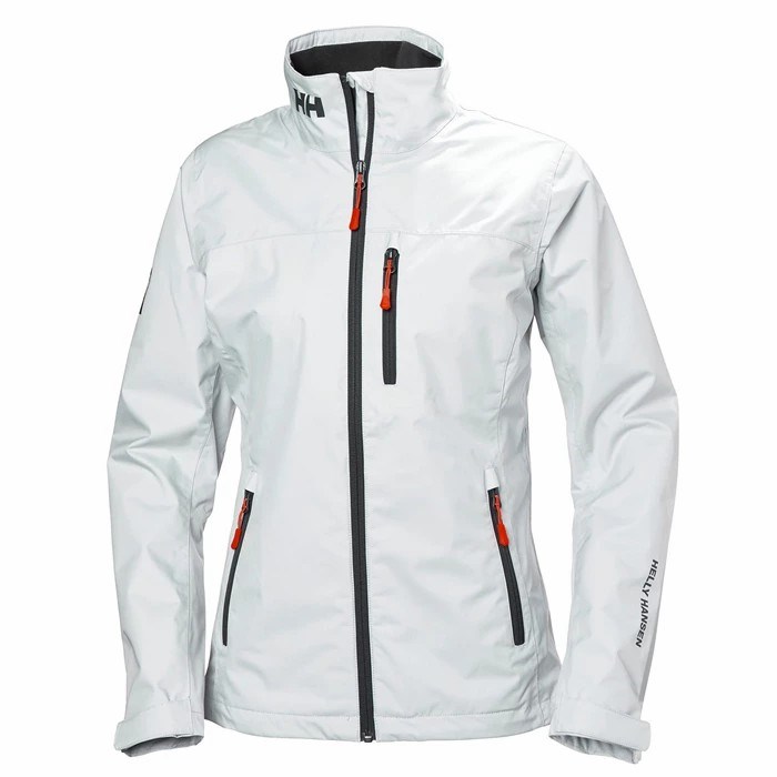 Women\'s Helly Hansen W Crew Casual Jackets White | 728-OBMWYT