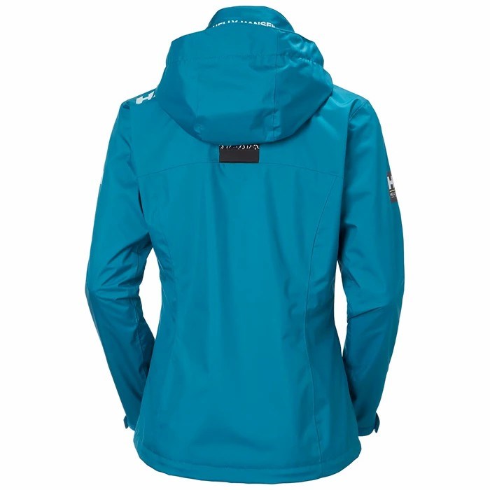 Women's Helly Hansen W Crew Hooded Casual Jackets Turquoise | 123-TXZNGV