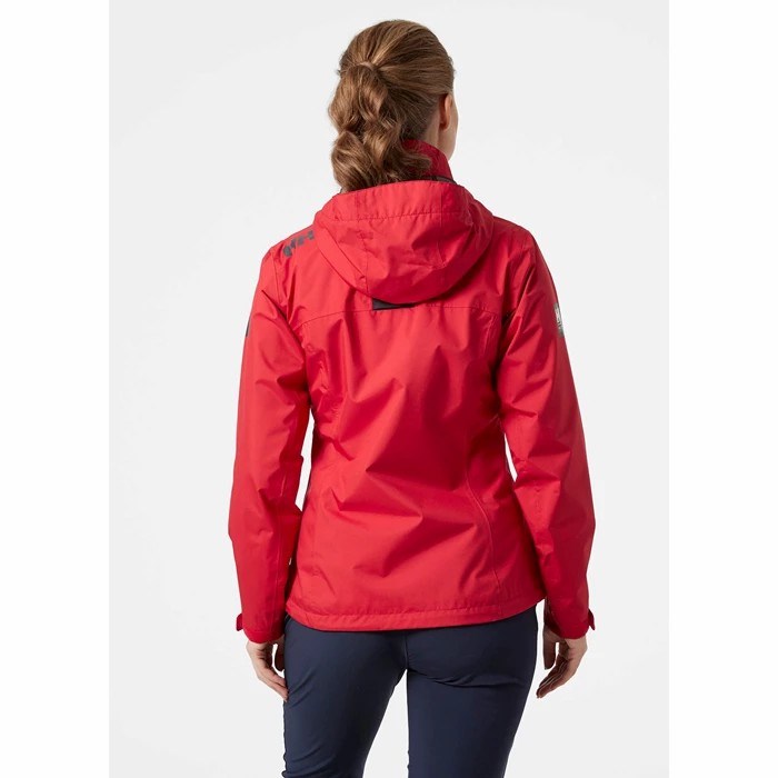 Women's Helly Hansen W Crew Hooded Casual Jackets Red | 643-XTEMIW