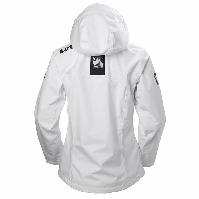 Women's Helly Hansen W Crew Hooded Casual Jackets White | 856-TFEIYD