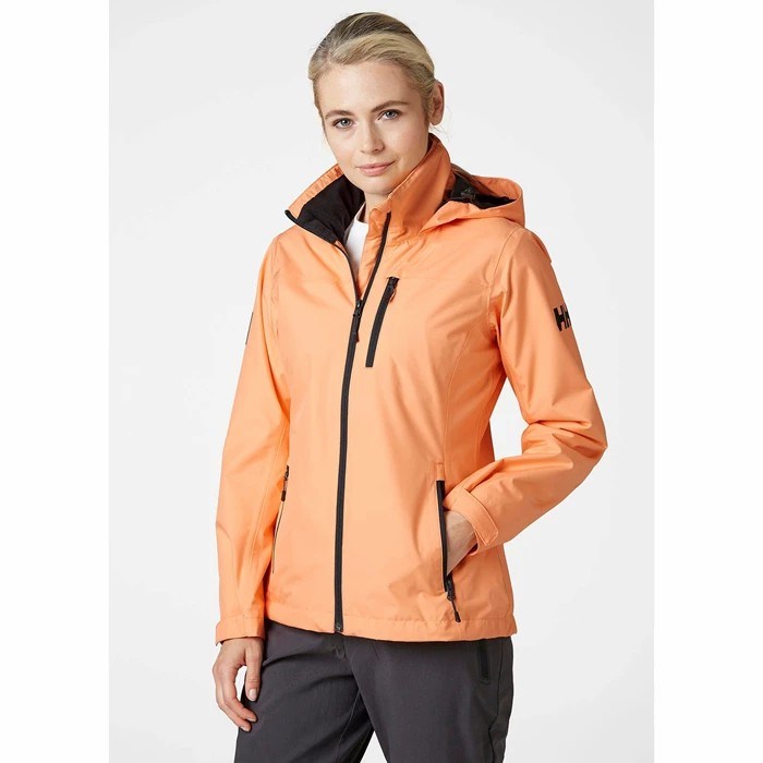 Women's Helly Hansen W Crew Hooded Midlayer Jackets Brown | 364-RVBKDU