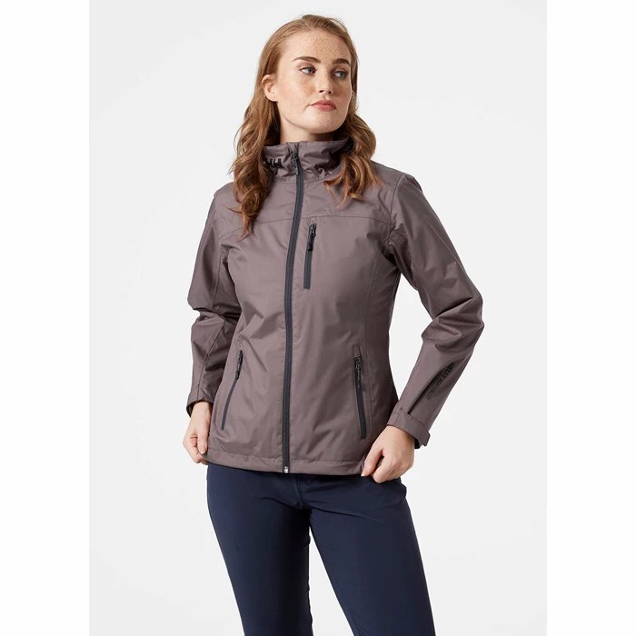 Women's Helly Hansen W Crew Midlayer Casual Jackets Grey | 491-MDNHXT