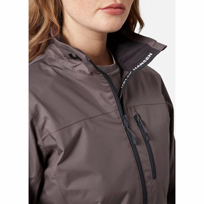 Women's Helly Hansen W Crew Midlayer Casual Jackets Grey | 491-MDNHXT