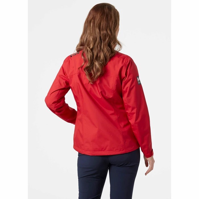 Women's Helly Hansen W Crew Midlayer Jackets Red | 024-ZFQHAM