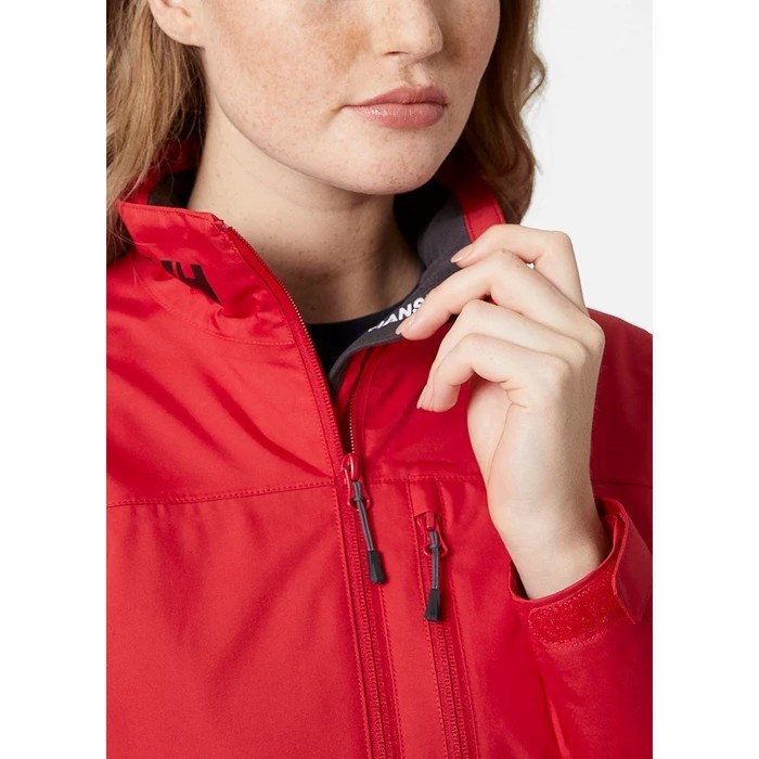 Women's Helly Hansen W Crew Midlayer Jackets Red | 024-ZFQHAM