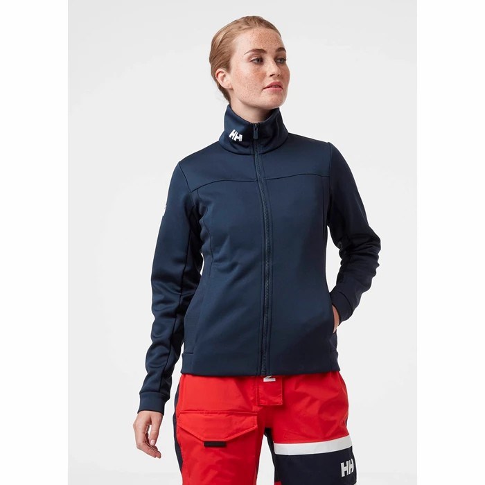 Women's Helly Hansen W Crew Midlayer Jackets Navy | 639-ROXMYH