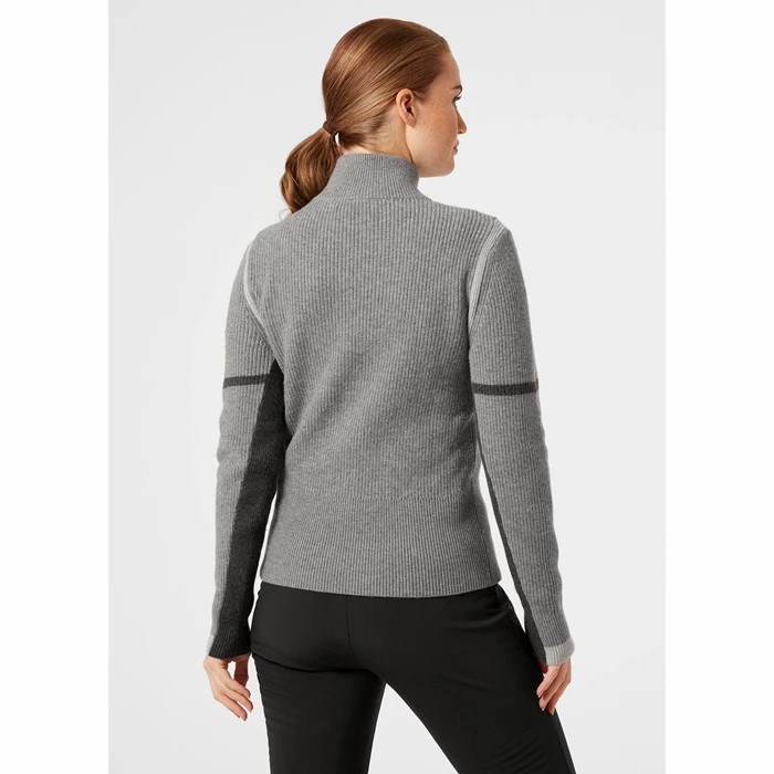 Women's Helly Hansen W Edge Knitted Shirts Grey | 649-ZMQDTP