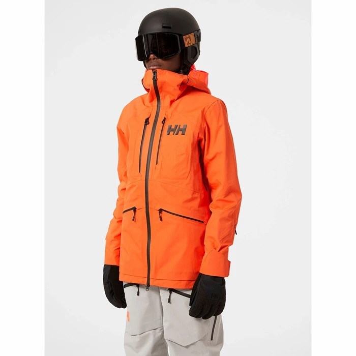 Women's Helly Hansen W Elevation Infinity Jkt Shell Jackets Red / Orange | 307-WVRCPH