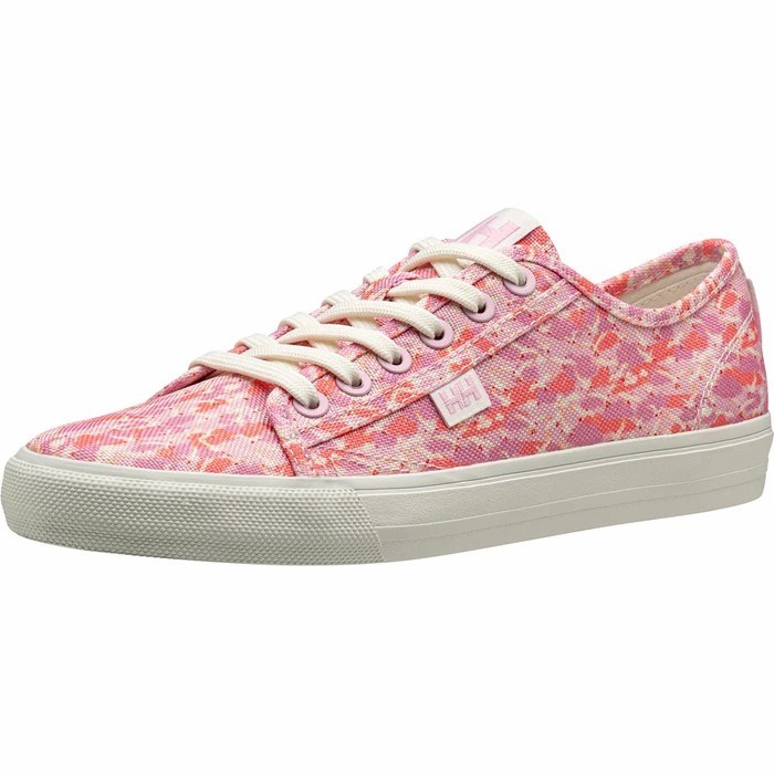 Women's Helly Hansen W Fjord Canvas V2 Casual Shoes Multicolor Pink | 756-MORSPZ