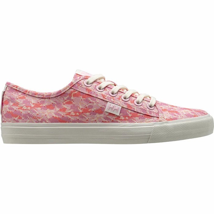 Women's Helly Hansen W Fjord Canvas V2 Casual Shoes Multicolor Pink | 756-MORSPZ