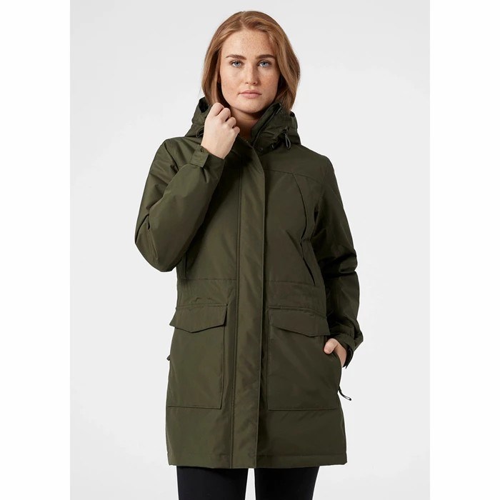 Women's Helly Hansen W Frida Insulated Parka Grey | 209-WPJQOZ