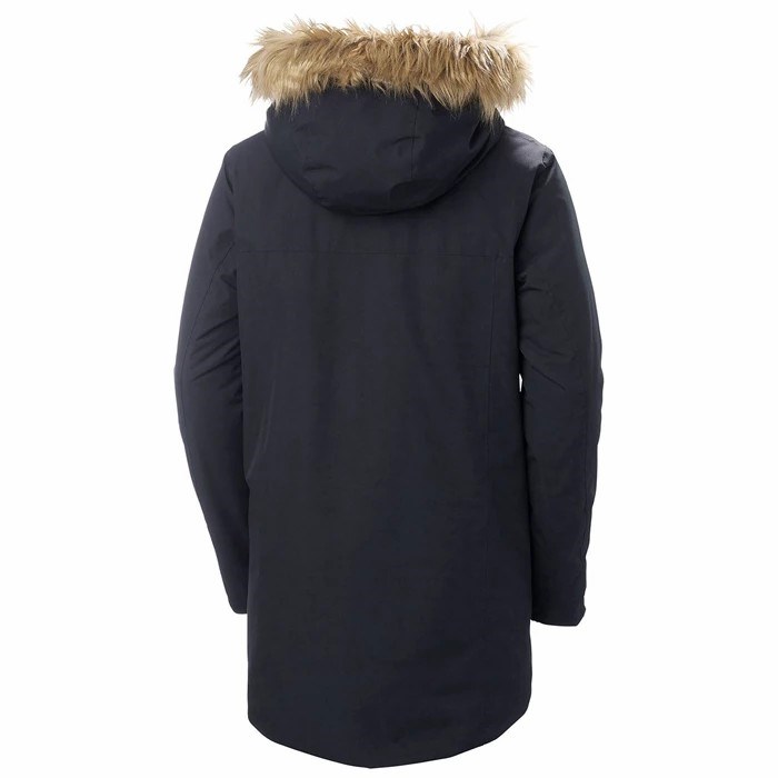 Women's Helly Hansen W Hh Hooded Winter Jackets Black | 582-MBSIUL