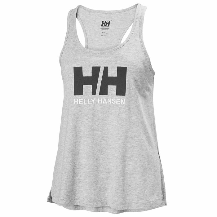 Women\'s Helly Hansen W Hh Logo Singlet T Shirts Grey | 079-UPSAWN