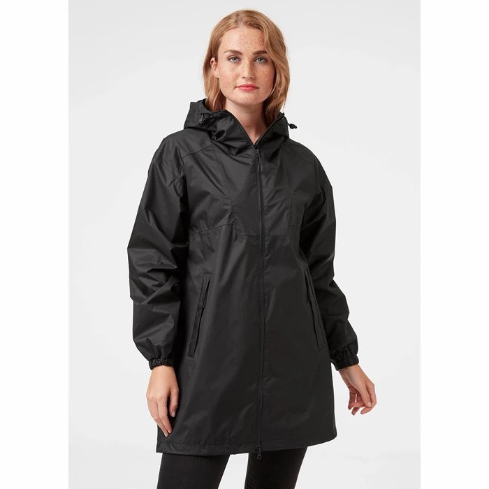 Women's Helly Hansen W Illusion Waterproof Jackets Black | 754-HQSKFU