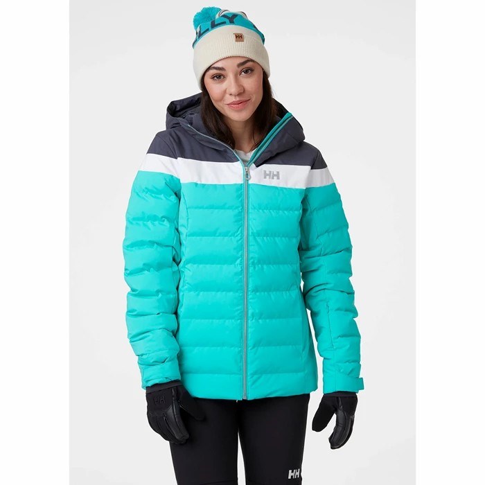 Women's Helly Hansen W Imperial Puffy Ski Jackets Turquoise | 051-OQLIEJ