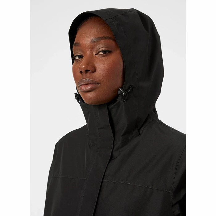 Women's Helly Hansen W Juell Waterproof Jackets Black | 157-BHAKWQ