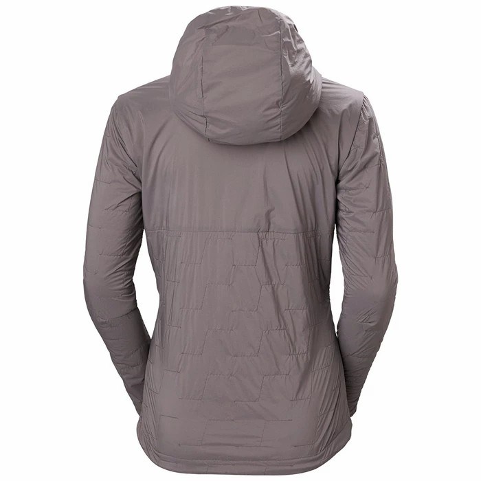 Women's Helly Hansen W Lifaloft Air Hooded Midlayer Jackets Grey | 026-VEJWSP