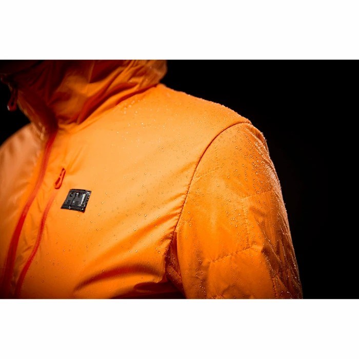 Women's Helly Hansen W Lifaloft Air Hooded Midlayer Jackets Orange / White | 493-RCSAPB