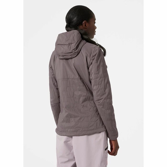 Women's Helly Hansen W Lifaloft Air Hooded Ski Jackets Grey | 694-ECWFMS