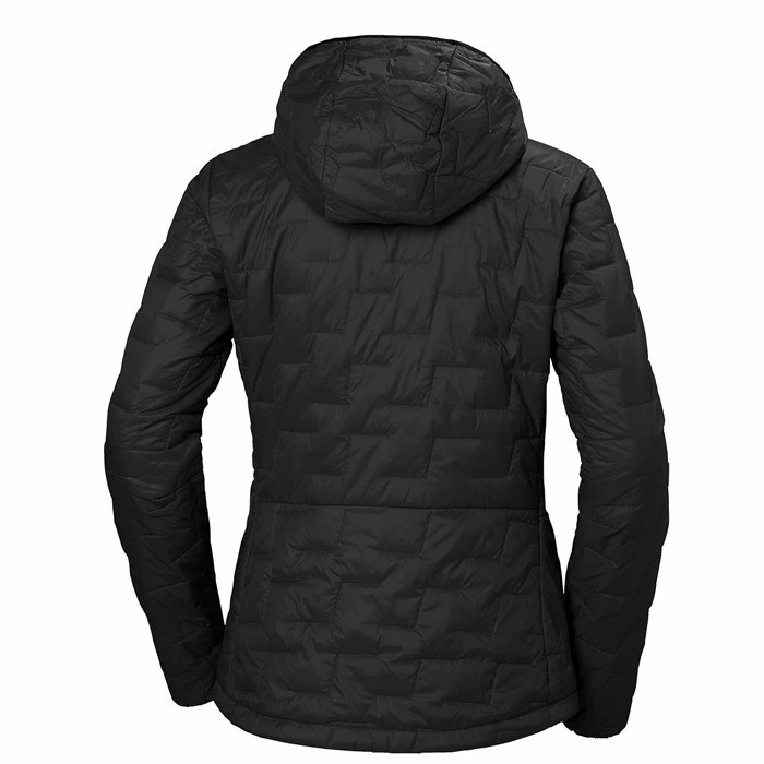 Women's Helly Hansen W Lifaloft Hooded Hiking Jackets Black | 572-OFVKXD