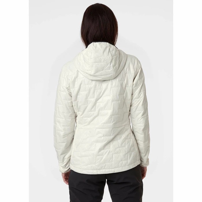 Women's Helly Hansen W Lifaloft Insulated Hooded Midlayer Jackets White | 605-YQAOXN