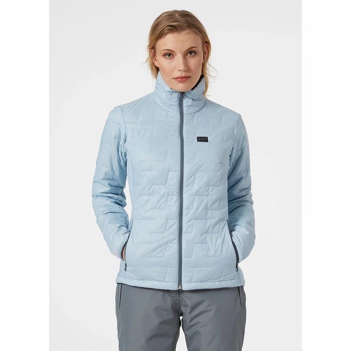 Women's Helly Hansen W Lifaloft Outdoor Jackets Grey / Blue | 713-ZSBAGH