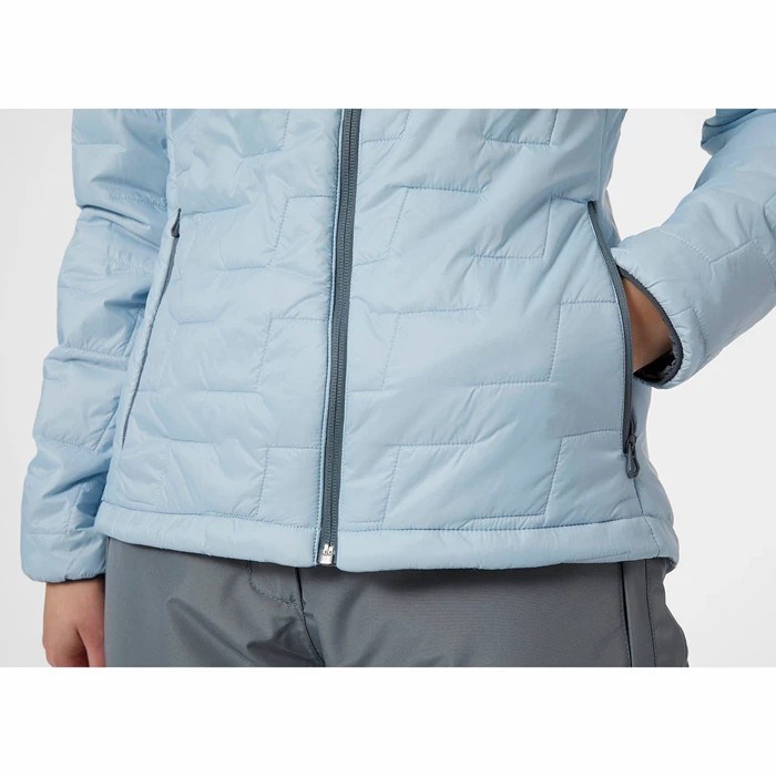 Women's Helly Hansen W Lifaloft Outdoor Jackets Grey / Blue | 713-ZSBAGH