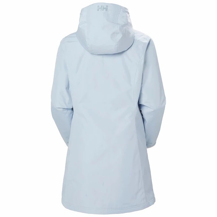 Women's Helly Hansen W Long Belfast Winter Parka Grey / Blue | 504-WDOHUR