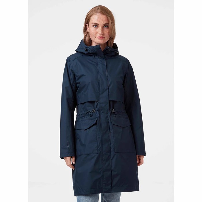 Women's Helly Hansen W Lynnwood Waterproof Jackets Navy | 325-CKBOAN