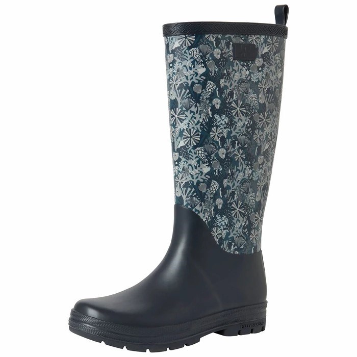 Women's Helly Hansen W Madeleine Print Rain Boots Navy | 381-SKWIPA