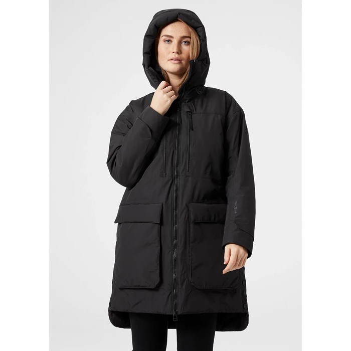 Women's Helly Hansen W Maud Parka Black | 056-ABYSWR