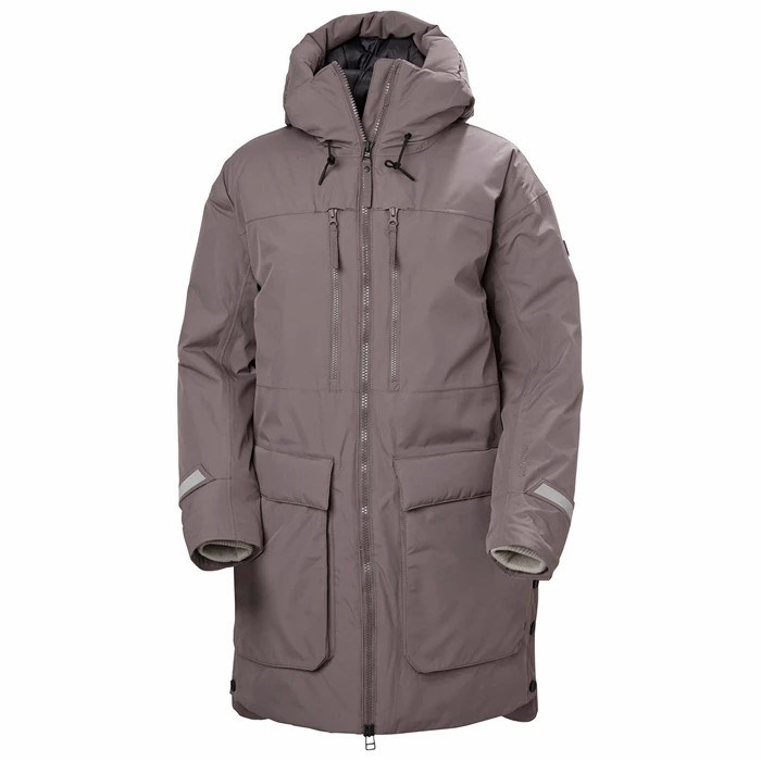 Women\'s Helly Hansen W Maud Parka Grey | 074-ZVHXSR