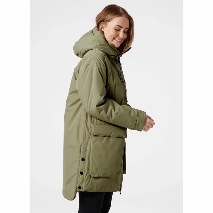 Women's Helly Hansen W Maud Parka Olive | 345-KTBYOL