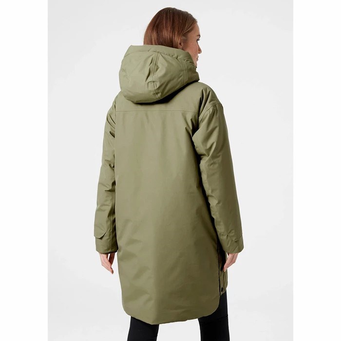 Women's Helly Hansen W Maud Parka Olive | 345-KTBYOL