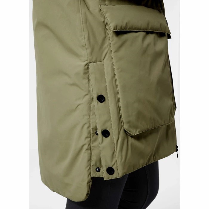 Women's Helly Hansen W Maud Parka Olive | 345-KTBYOL