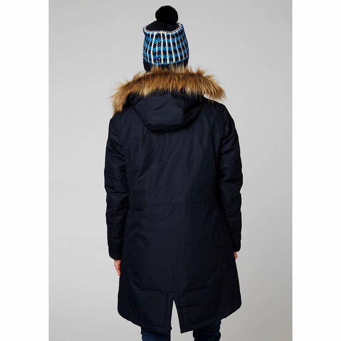 Women's Helly Hansen W Mayen Parka Navy | 903-CDJBIP