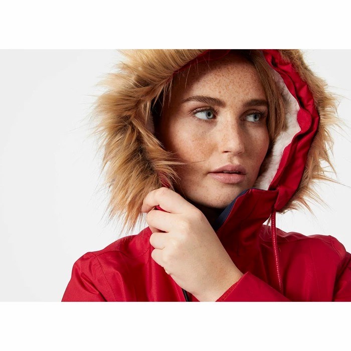 Women's Helly Hansen W Mayen Parka Red | 710-GUHEVA