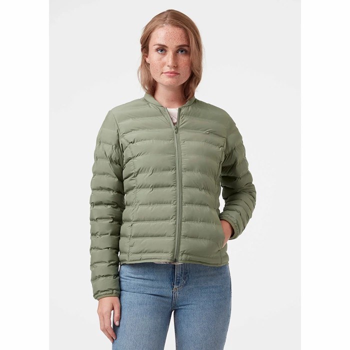 Women's Helly Hansen W Mono Material Midlayer Jackets Green | 753-NYFUIW