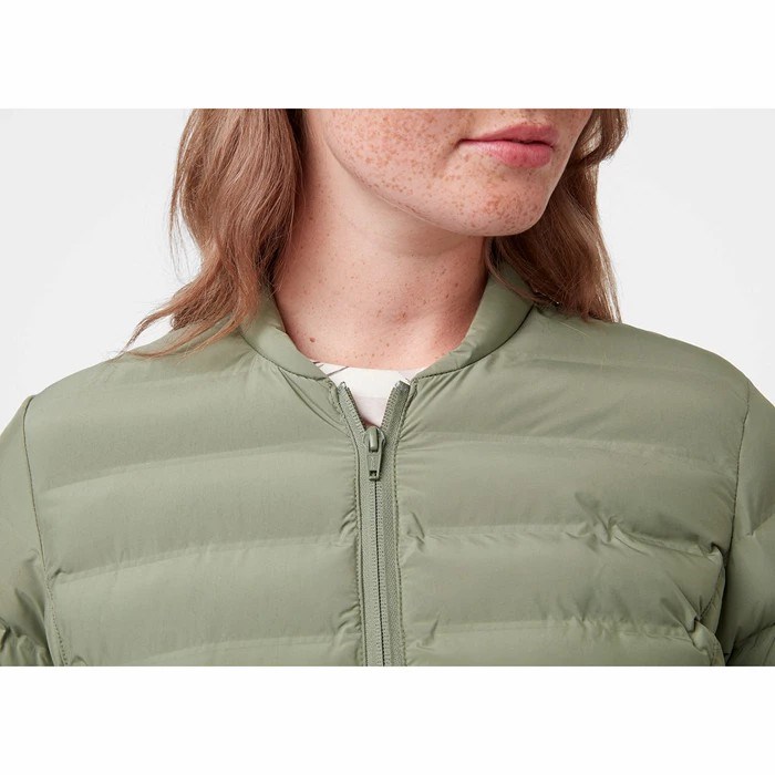 Women's Helly Hansen W Mono Material Midlayer Jackets Green | 753-NYFUIW