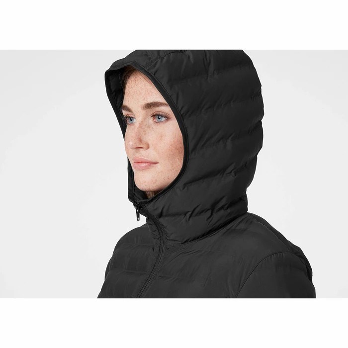 Women's Helly Hansen W Mono Material Parka Black | 864-FSIHRU