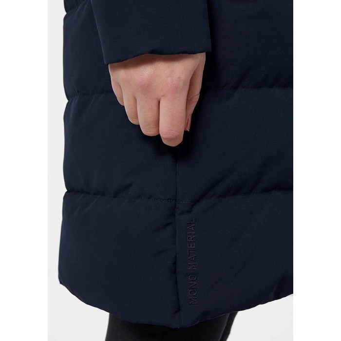 Women's Helly Hansen W Mono Material Puffy Parka Navy | 196-LGPKNC