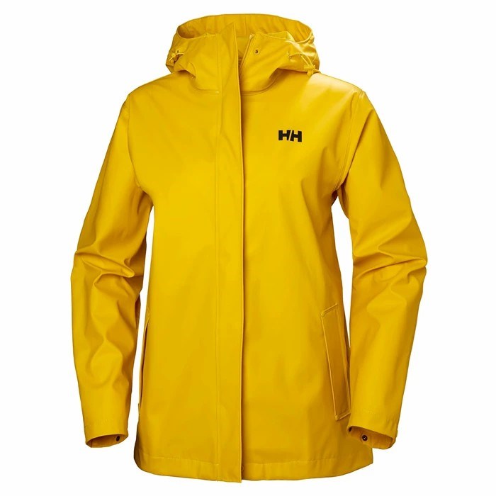 Women\'s Helly Hansen W Moss Waterproof Jackets Brown / Yellow | 106-XISTDA