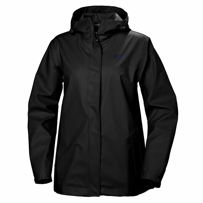 Women\'s Helly Hansen W Moss Waterproof Jackets Black | 639-UMTAYS