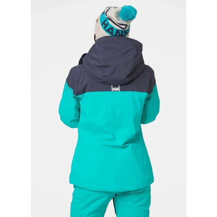 Women's Helly Hansen W Motionista Lifaloft Insulated Ski Jackets Turquoise | 123-OHBUGC