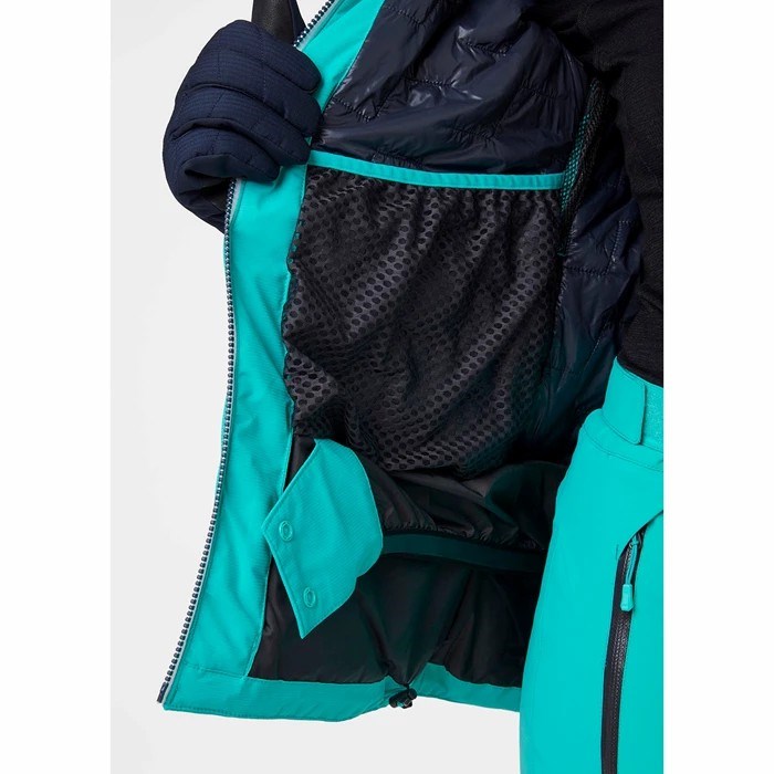 Women's Helly Hansen W Motionista Lifaloft Insulated Ski Jackets Turquoise | 123-OHBUGC