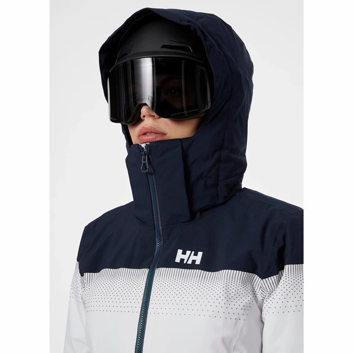 Women's Helly Hansen W Motionista Lifaloft Insulated Ski Jackets White | 321-NILPAS