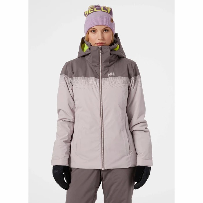 Women's Helly Hansen W Motionista Lifaloft Insulated Ski Jackets Grey | 615-AIQGBU