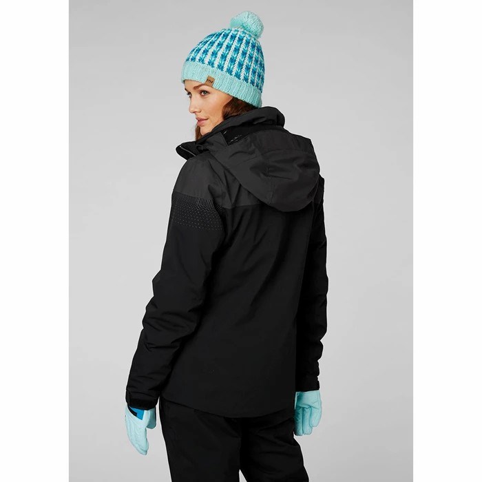 Women's Helly Hansen W Motionista Lifaloft Insulated Ski Jackets Black | 839-GNIZCU