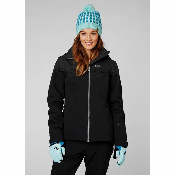 Women's Helly Hansen W Motionista Lifaloft Insulated Ski Jackets Black | 839-GNIZCU